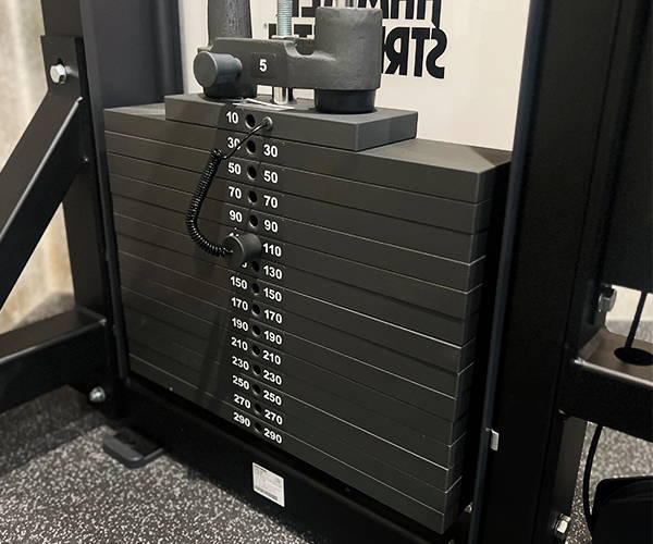 Hammer Strength selectorized weight stack