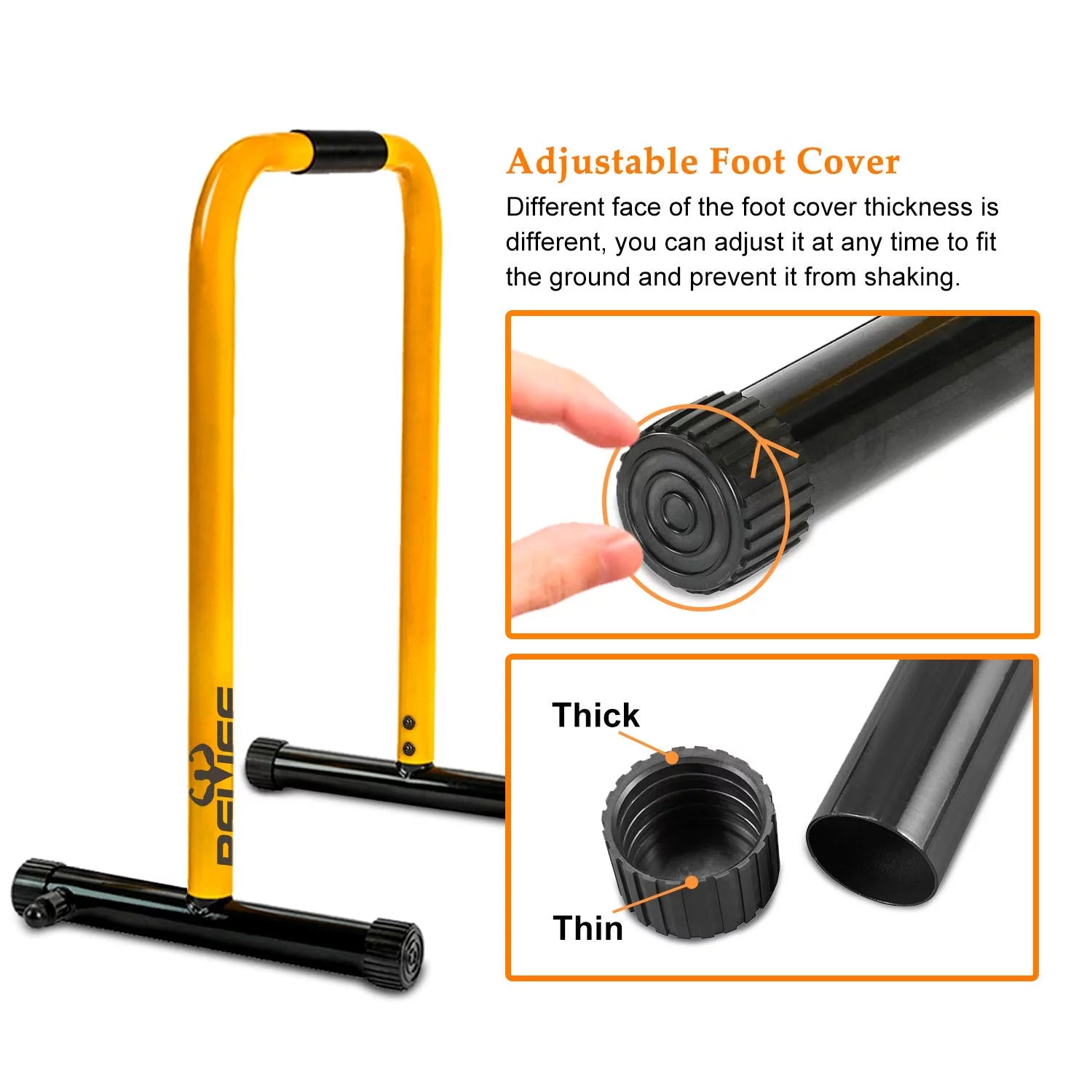 Adjustable Parallette Dip Bar Station Fitness Workout Dip Stand Station Machine for Home