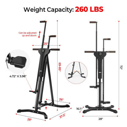 2025 Home Vertical Climber Exercise Machine Workout Fitness Stepper for Sale