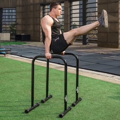 Adjustable Parallette Dip Bar Station Fitness Workout Dip Stand Station Machine for Home