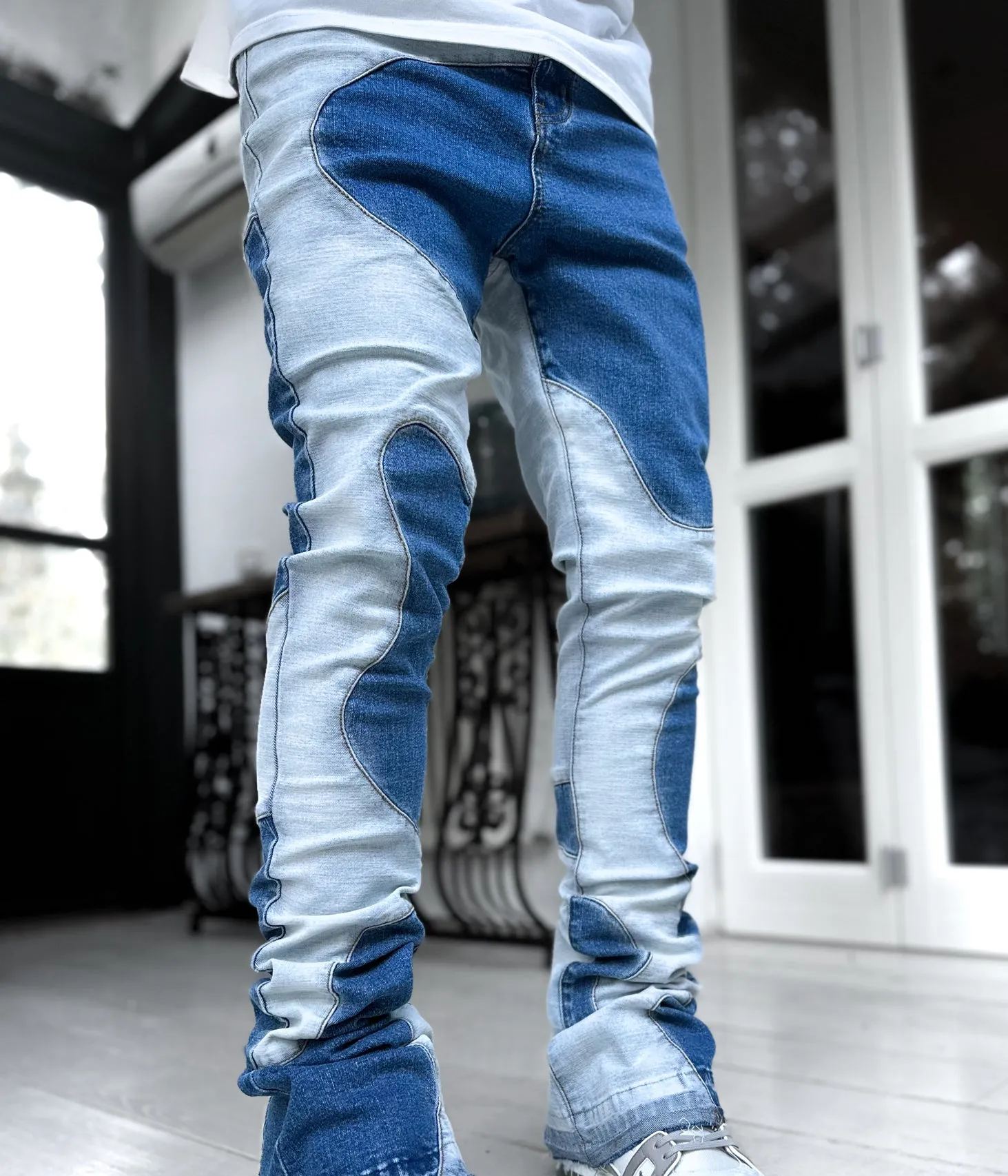 Vintage Blue Wavy Denim