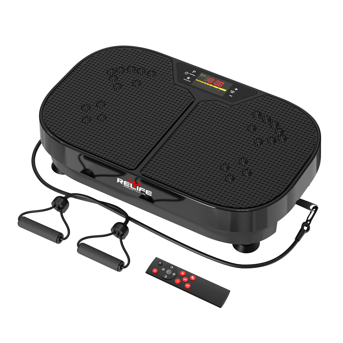 Whole Body Vibration Platform with Loop Bands for Fitness & Slimming