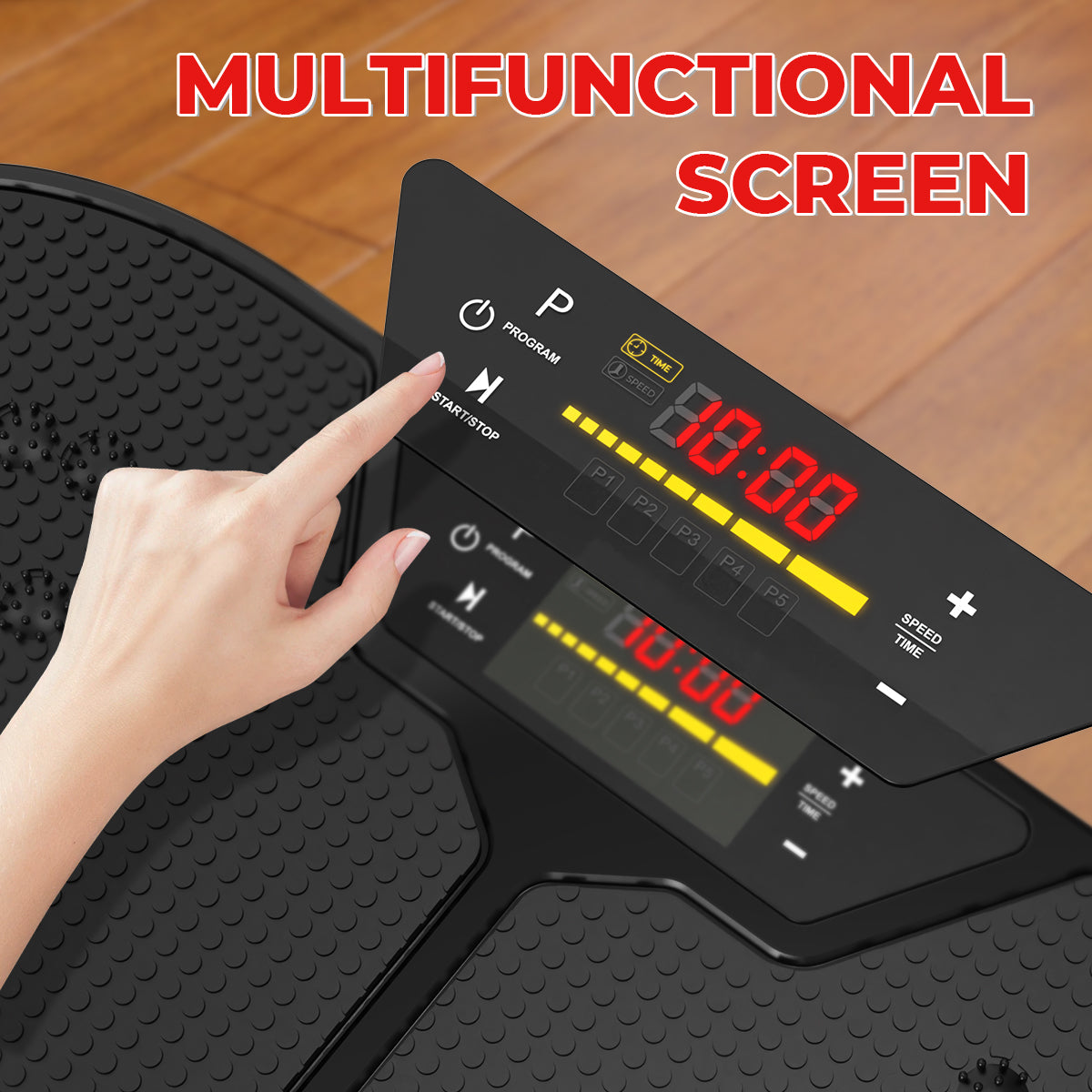 Whole Body Vibration Platform with Loop Bands for Fitness & Slimming