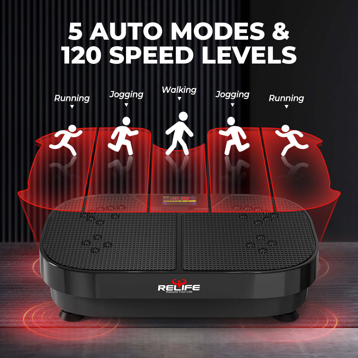 Fitness Vibration Platform with Loop Bands for Weight Loss