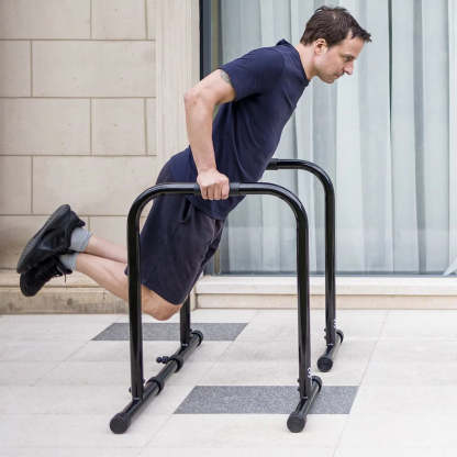 Adjustable Parallette Dip Bar Station Fitness Workout Dip Stand Station Machine for Home