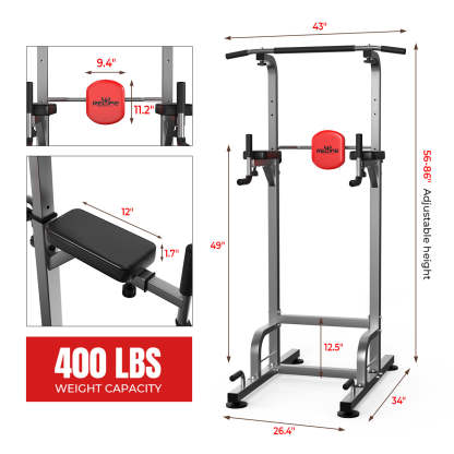 2026 Relife Best Power Tower Workout Pull Up Station for Home Gym