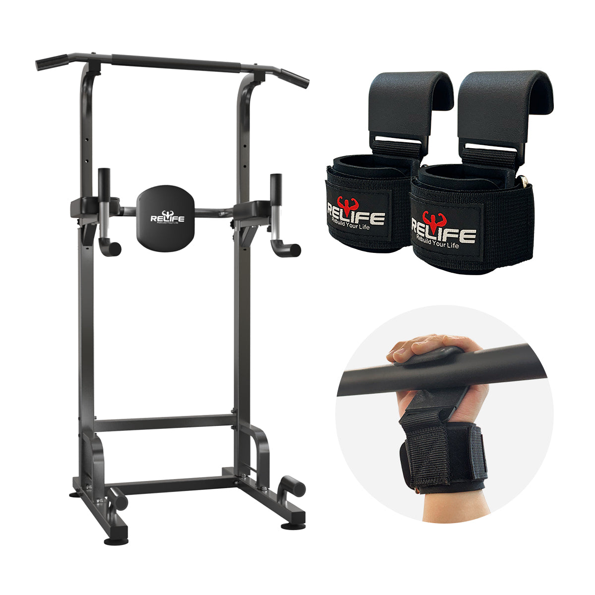 2026 Relife Best Power Tower Workout Pull Up Station for Home Gym