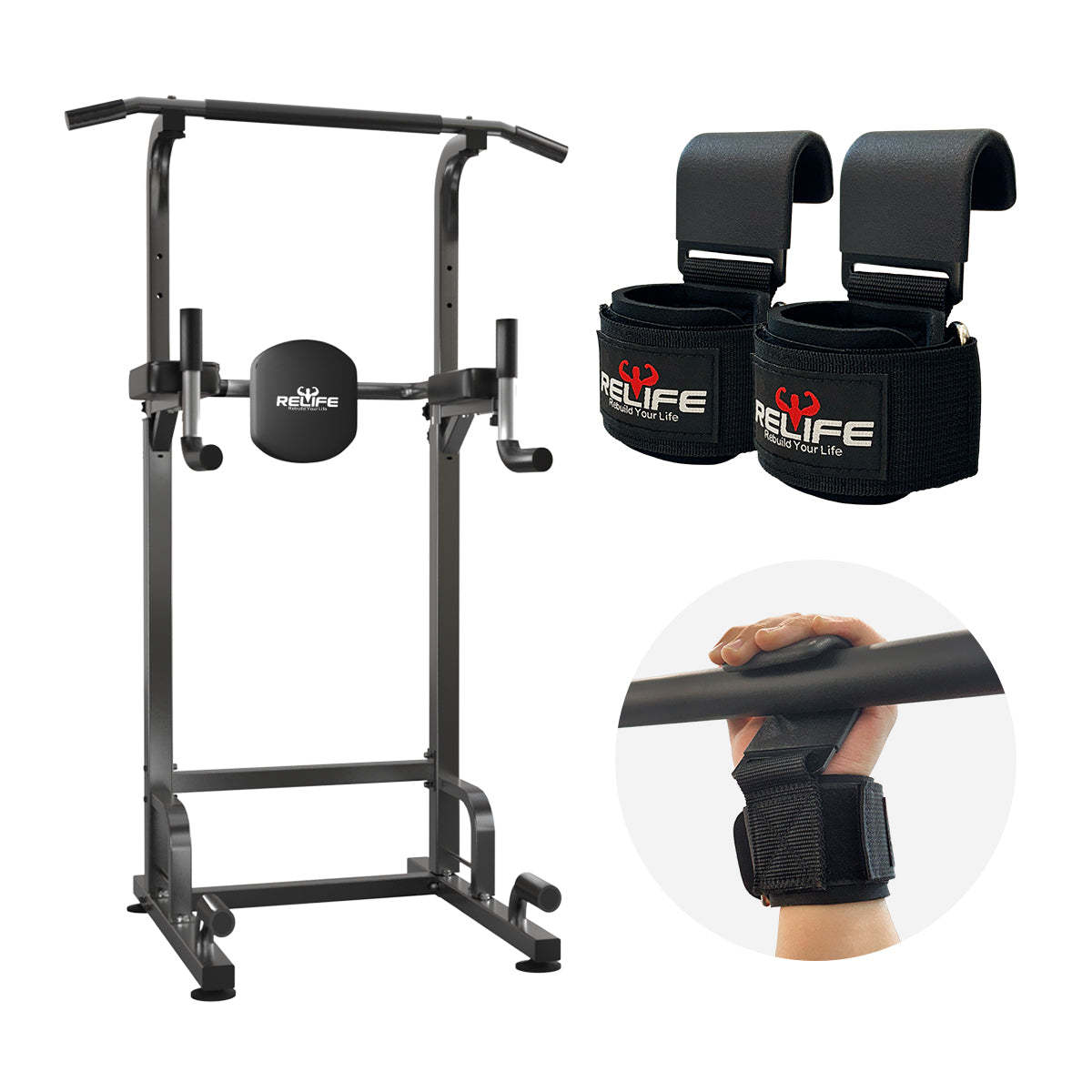 2026 Relife Best Power Tower Workout Pull Up Station for Home Gym