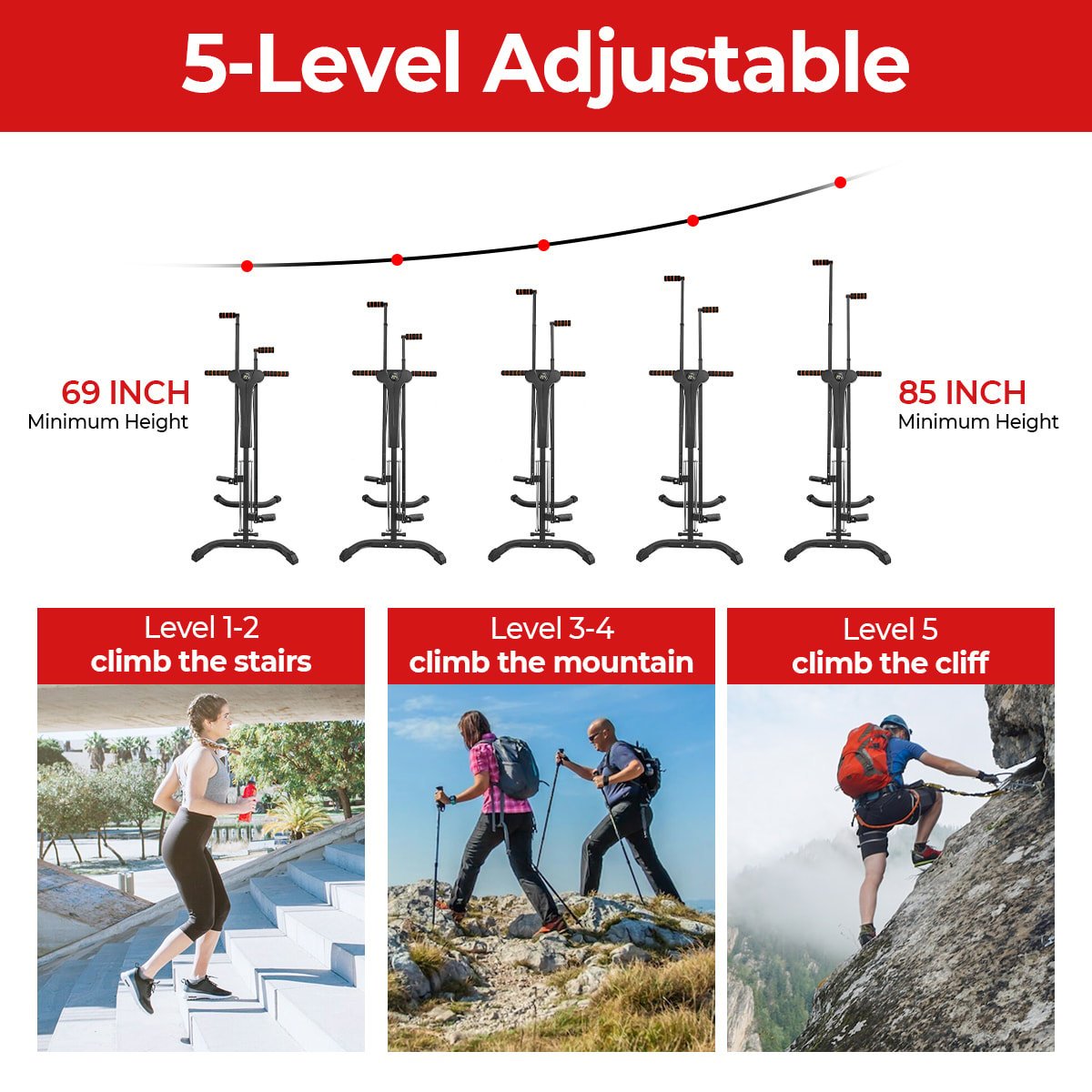 2025 Home Vertical Climber Exercise Machine Workout Fitness Stepper for Sale