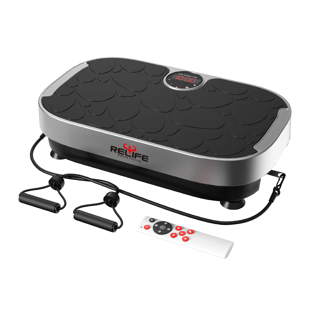 Whole Body Vibration Platform with Loop Bands for Fitness & Slimming