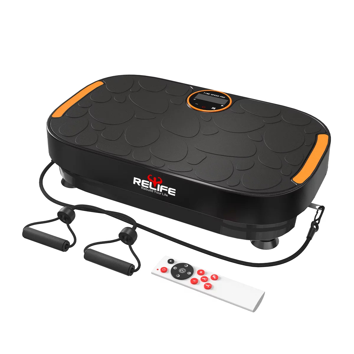 Bluetooth Enabled Vibration Plate with Loop Bands for Home Gym