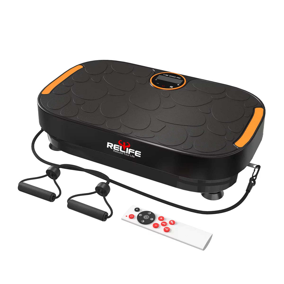 Bluetooth Enabled Vibration Plate with Loop Bands for Home Gym