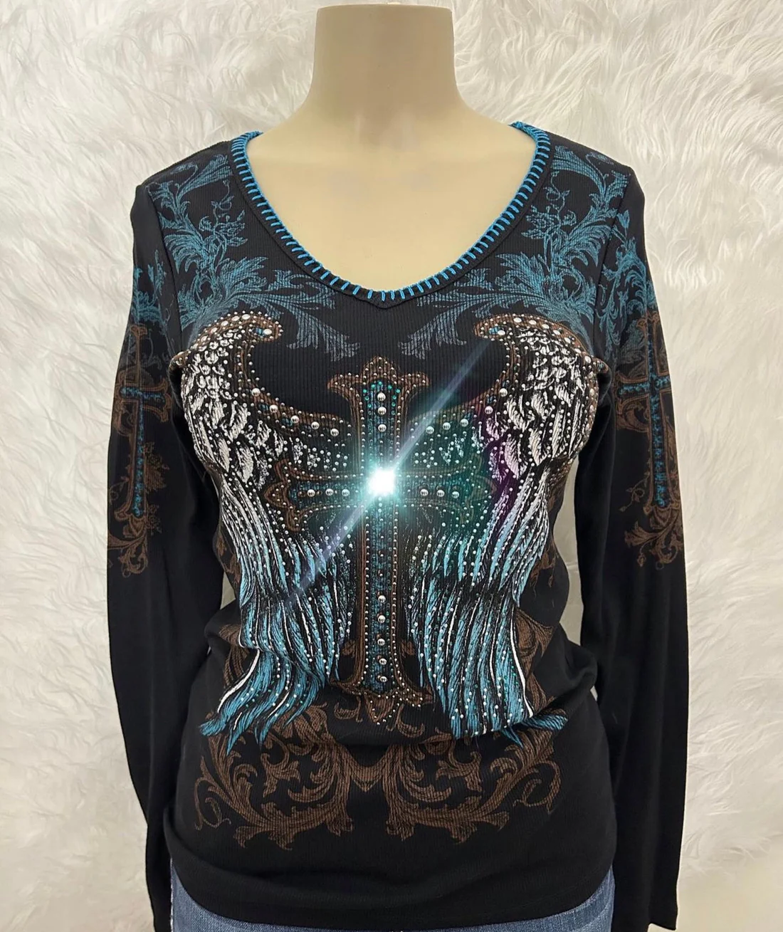 ANGEL BABY BLUE LONG SLEEVE