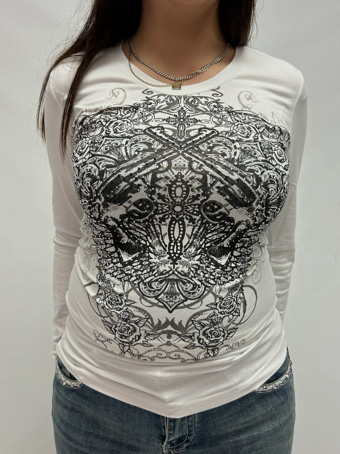 2023 DOUBLE TROUBLE BLING TOP