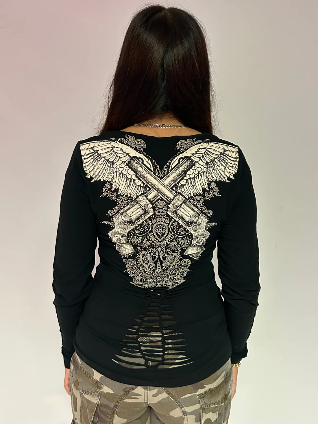 DOUBLE TROUBLE BLING TOP