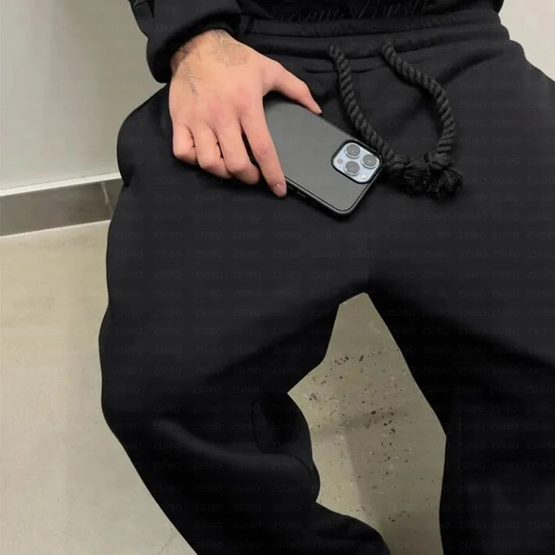 Double drawstring sweatpants