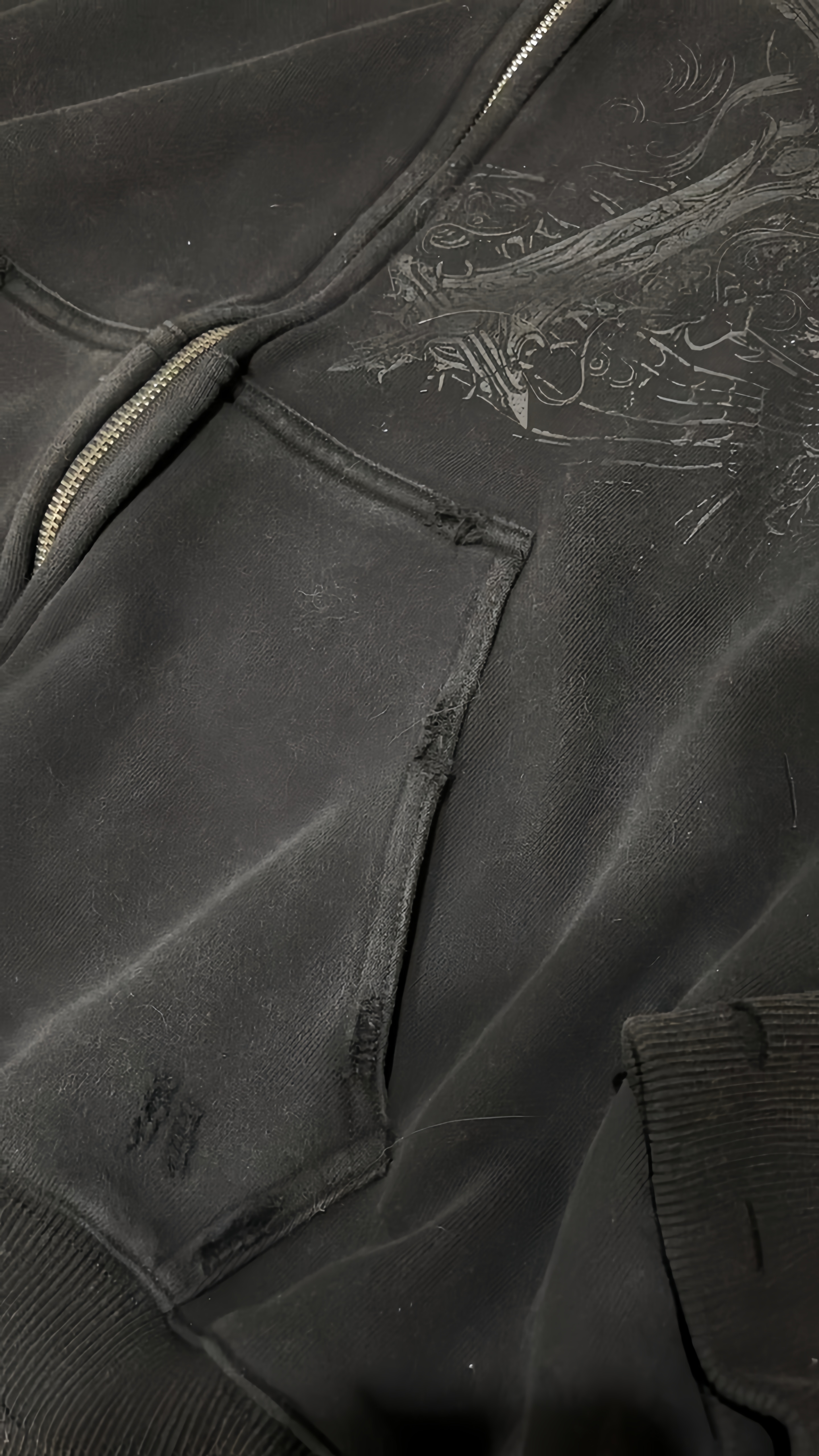 PROFOUND CROSS FUR ZIP-UP HOODIE