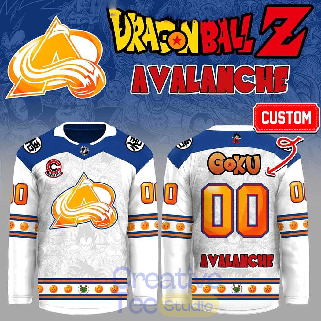 Colorado Avalanche Dragon Ball Z Super Aura Hockey Jersey