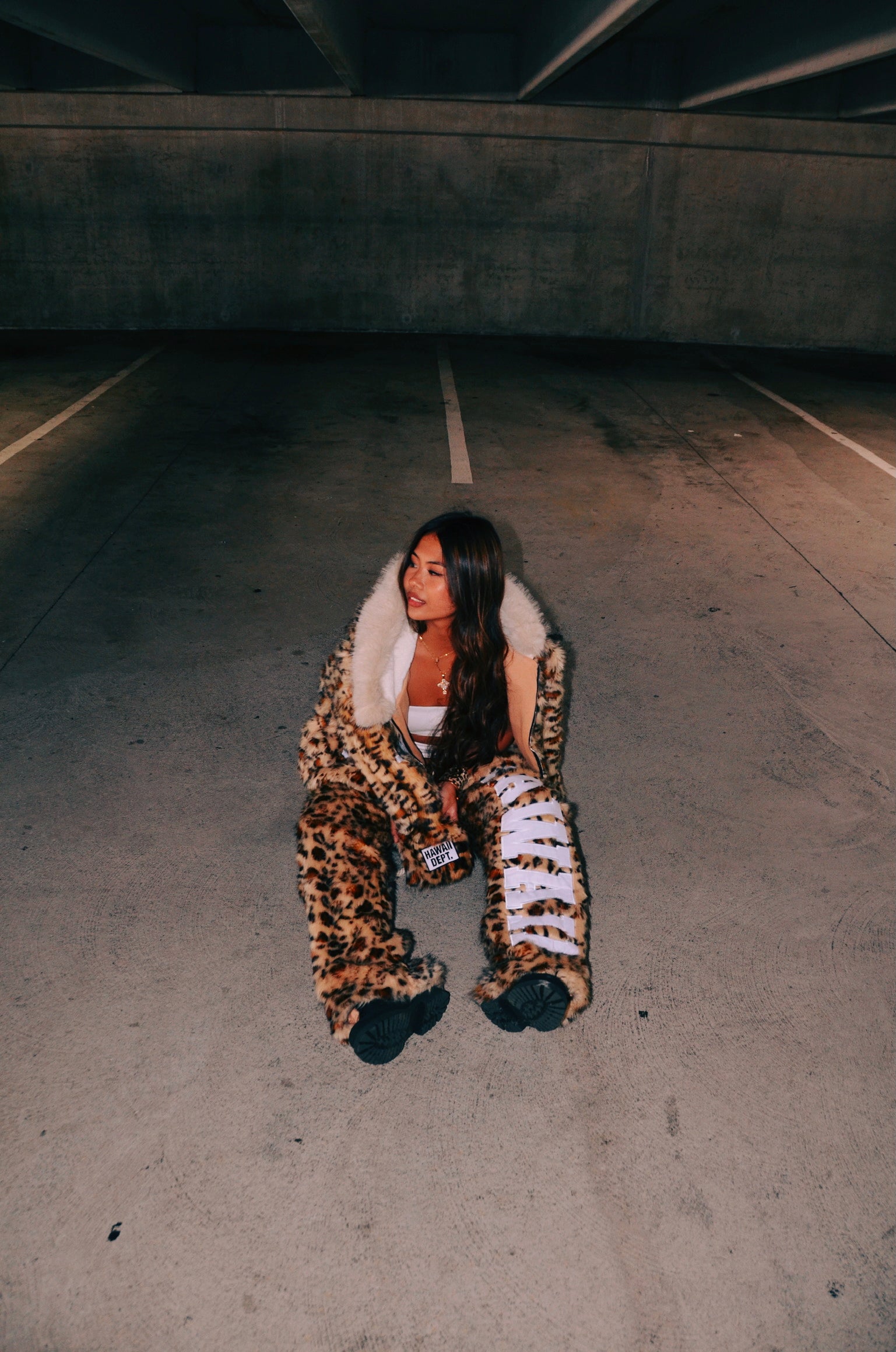 Faux Leopard  Sweatsuit