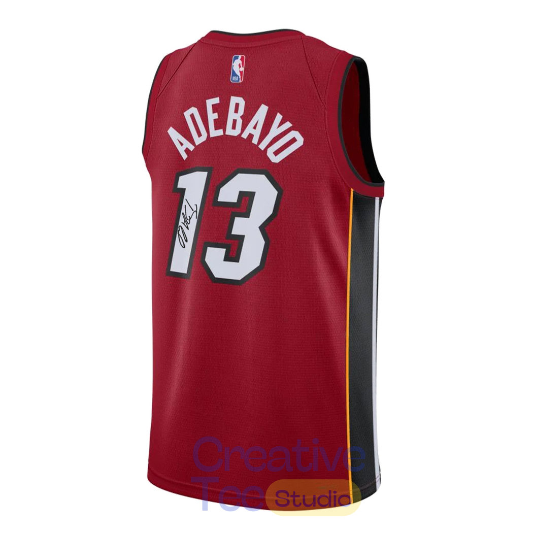 Miami Heat “Bam Adebayo” Statement Red Basketball Jersey Miami Heat “Bam Adebayo” Statement Red Basketball Jersey