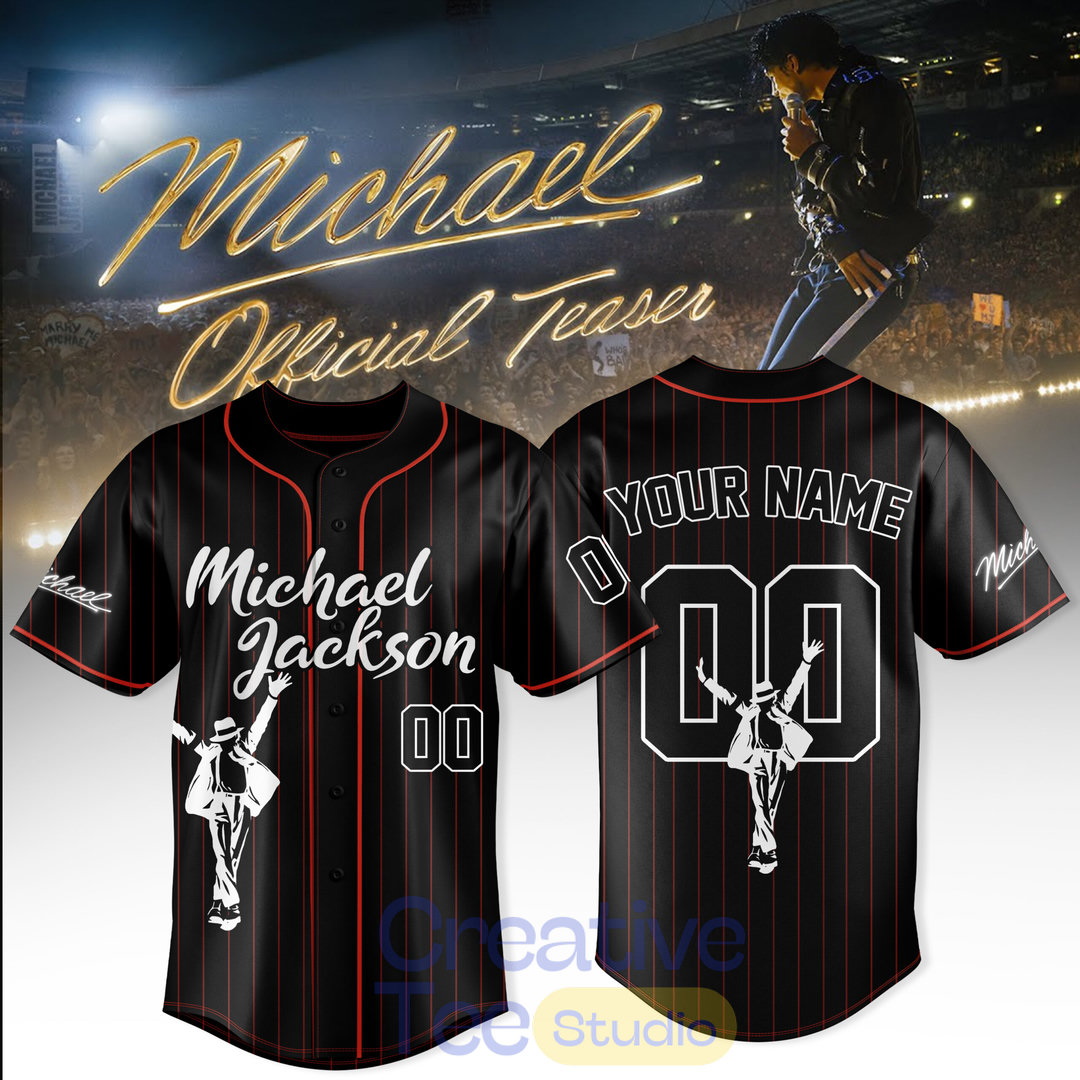 Michael Jackson In Theatres Custom Baseball Jersey - Special Movie Edition Michael Jackson In Theatres Custom Baseball Jersey - Special Movie Edition