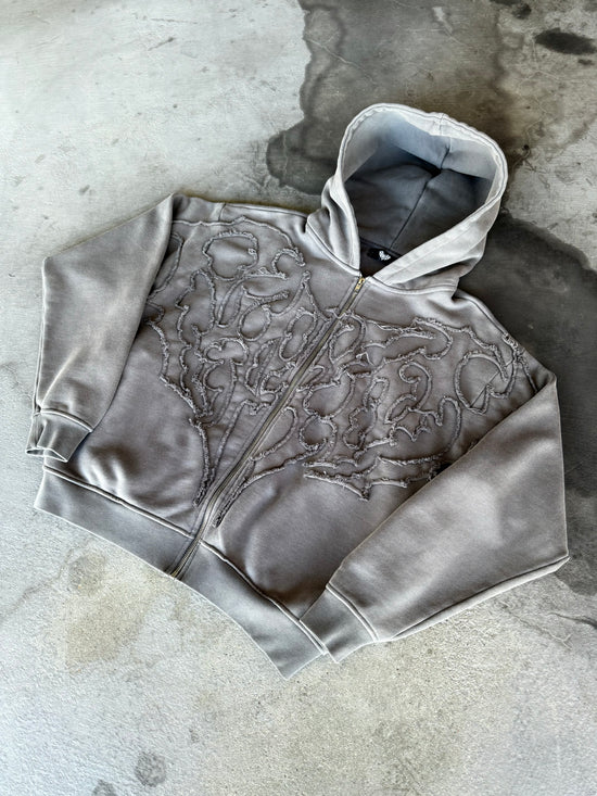 Embroidered  Zip-Up