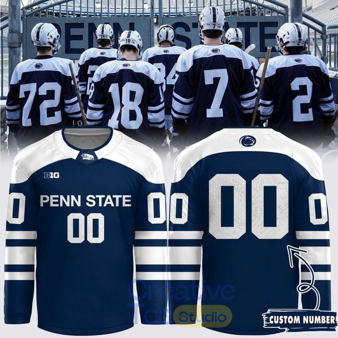 Penn State Nittany Lions 2026 Beaver Stadium Game Custom Hockey Jersey Penn State Nittany Lions 2026 Beaver Stadium Game Custom Hockey Jersey