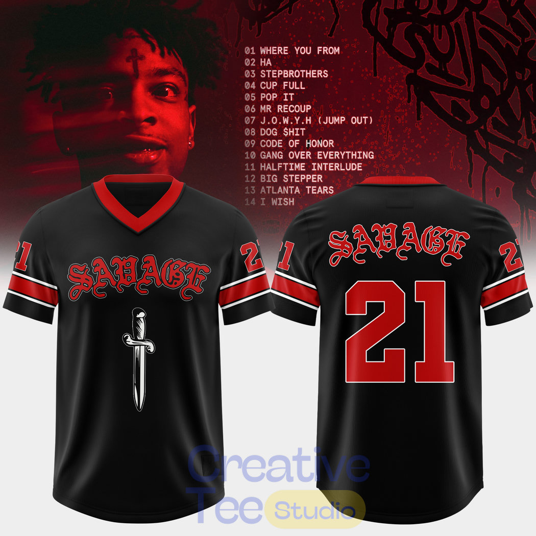 21 SAVAGE: “What Happened to the Streets?” New Album Football Jersey 21 SAVAGE: “What Happened to the Streets?” New Album Football Jersey