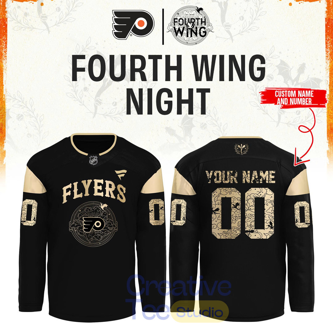 Philadelphia Flyers Fourth Wings Night Custom Hockey Jersey