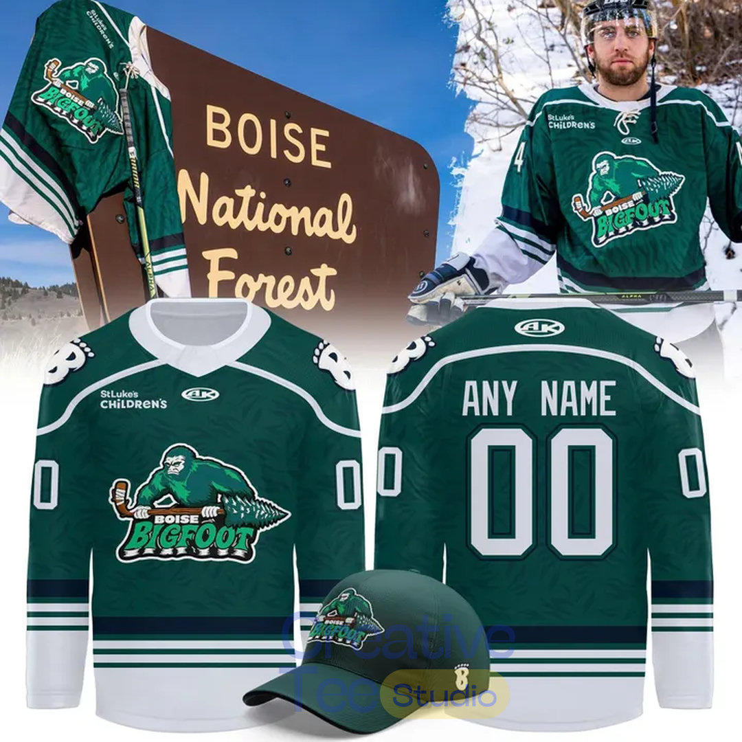 Idaho Steelheads x Boise Bigfoot Custom Hockey Jersey Idaho Steelheads x Boise Bigfoot Custom Hockey Jersey