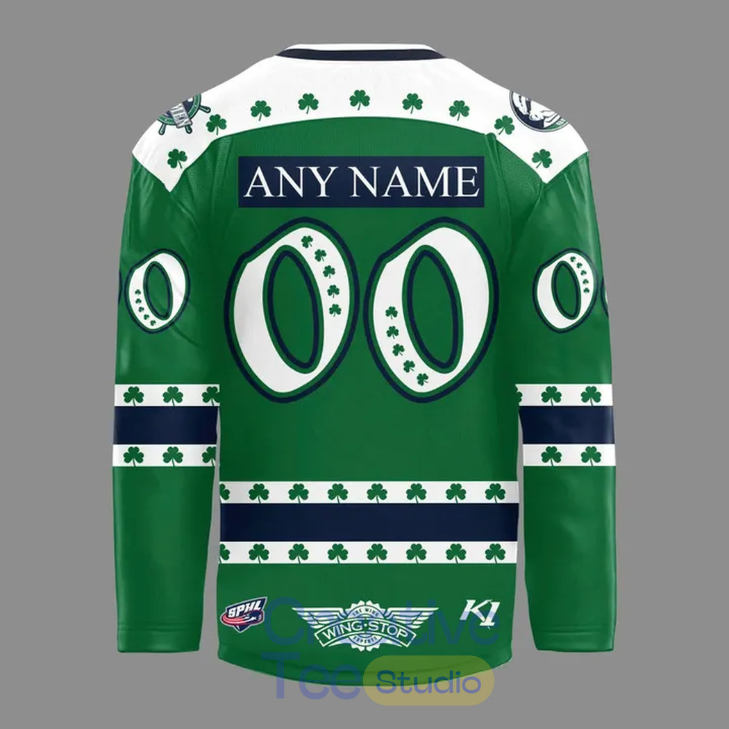 Peoria Rivermen 2026 St. Patty's Day Celebration Custom Hockey Jersey Peoria Rivermen 2026 St. Patty's Day Celebration Custom Hockey Jersey