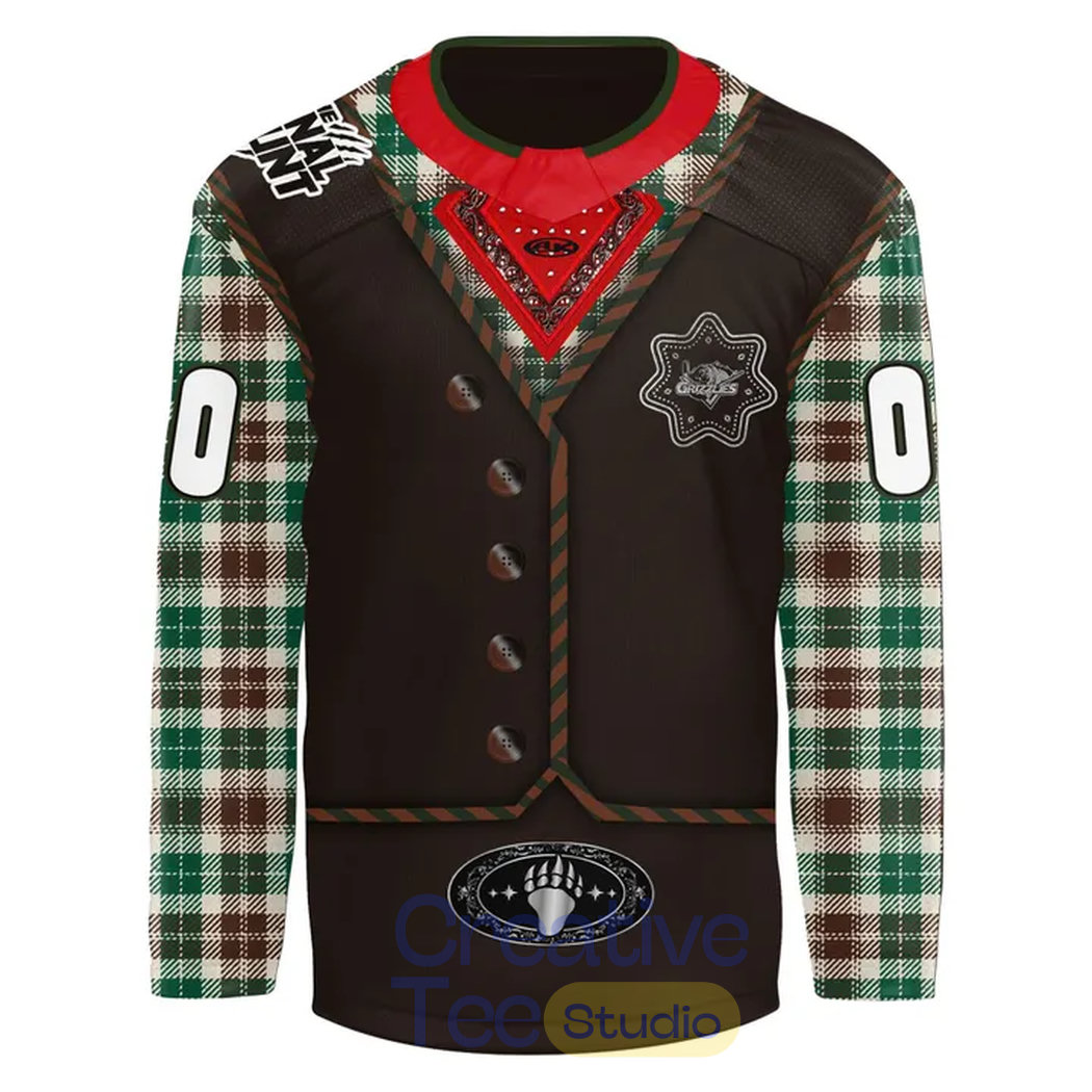 Utah Grizzlies x Wild West 2026 Custom Hockey Jersey Utah Grizzlies x Wild West 2026 Custom Hockey Jersey