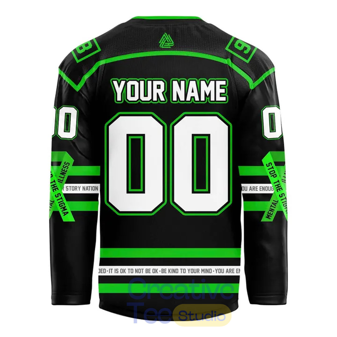 Omaha Lancers 2026 Mental Health Awareness Night Custom Hockey Jersey Omaha Lancers 2026 Mental Health Awareness Night Custom Hockey Jersey