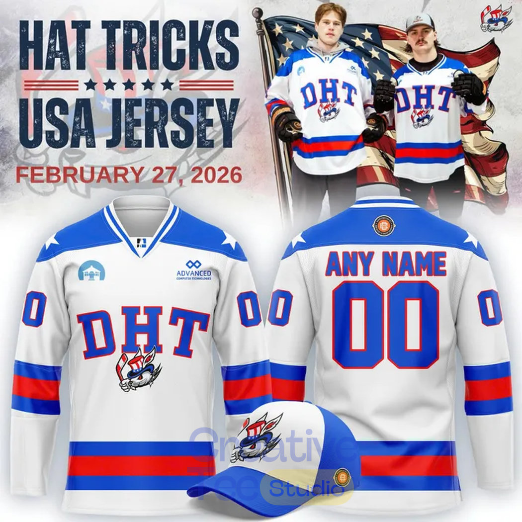 Danbury Hat Tricks Special New 2026 USA Custom Hockey Jersey