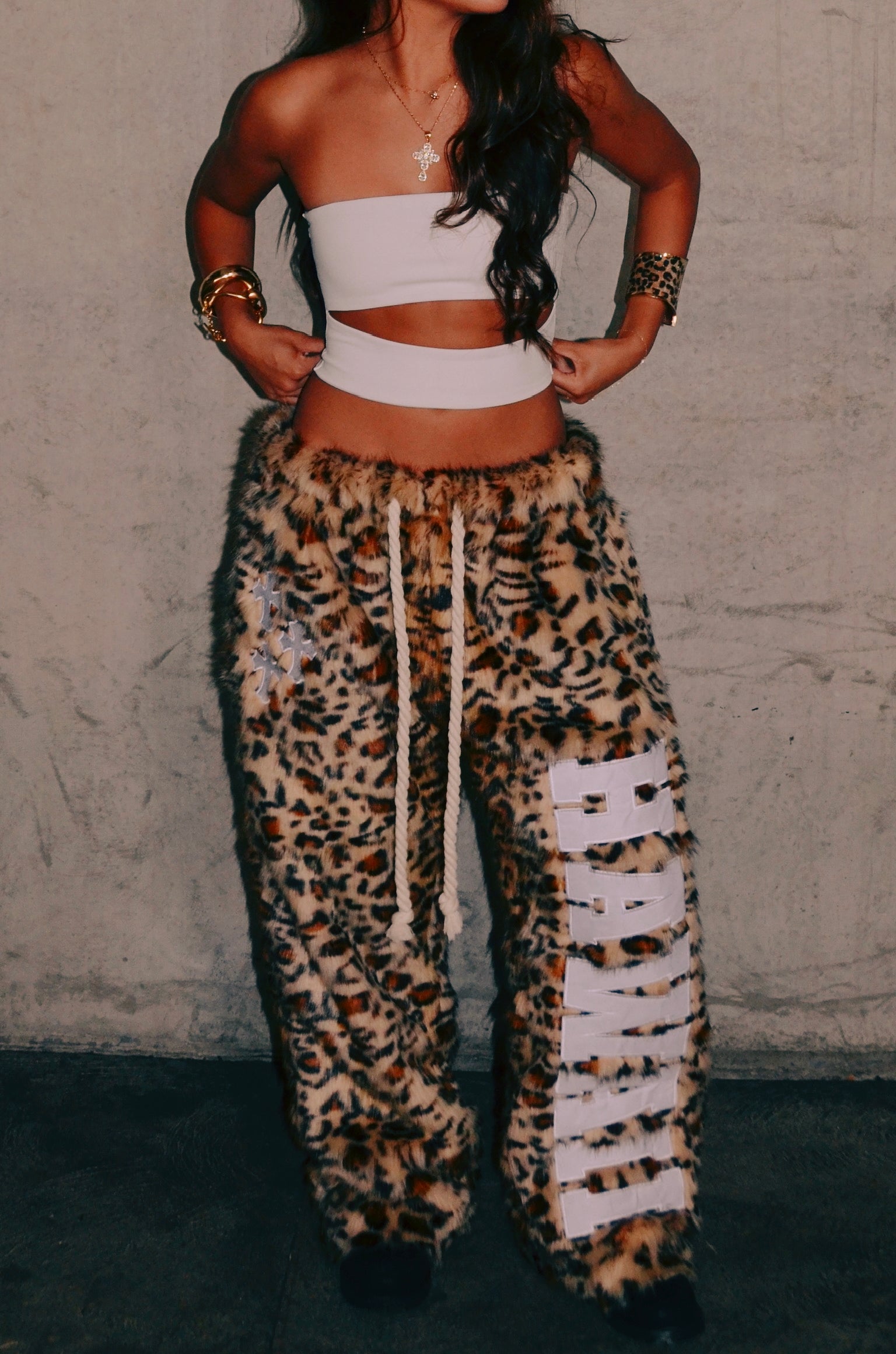 Faux Leopard  Sweatsuit