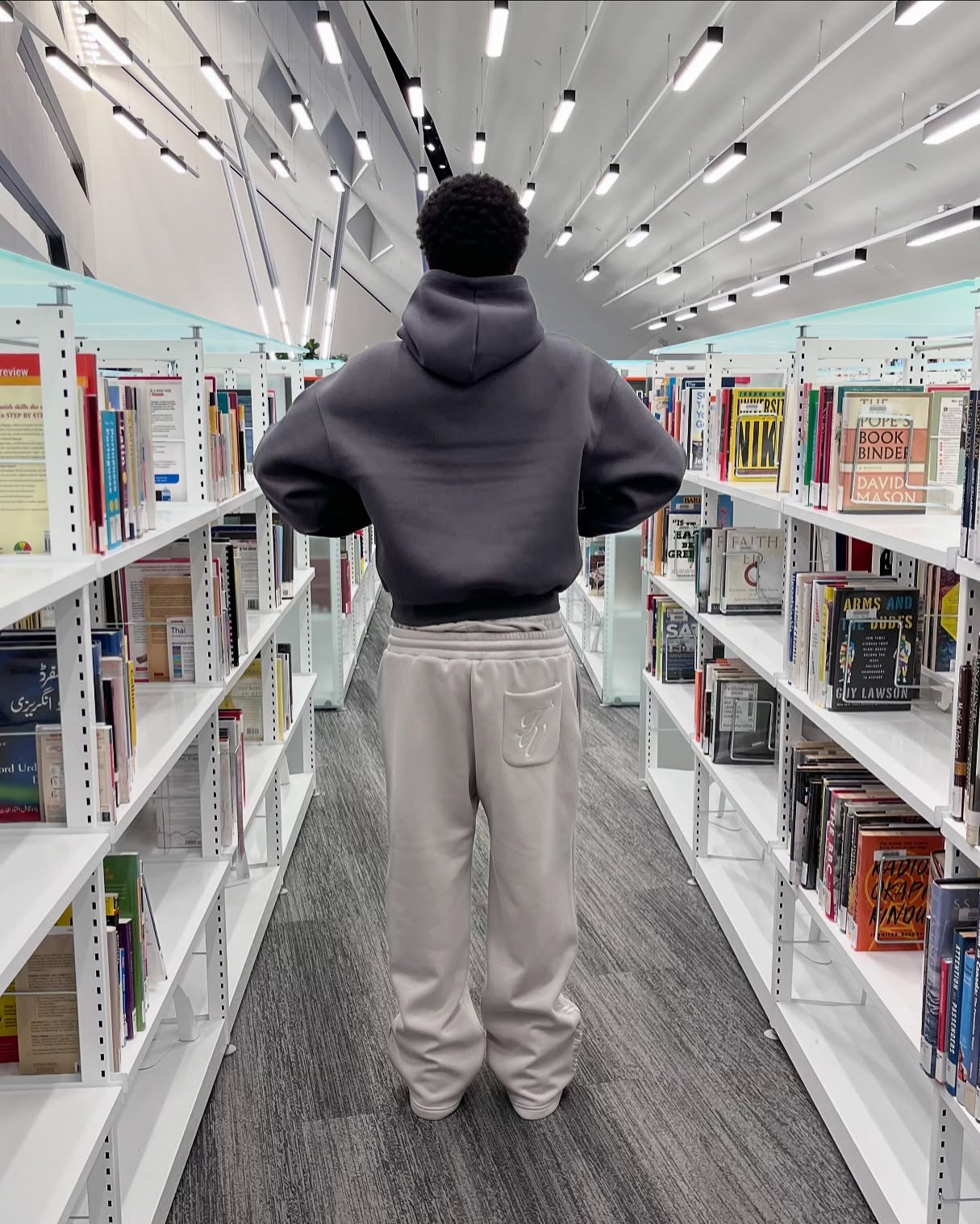 Street style double waist sweatpants