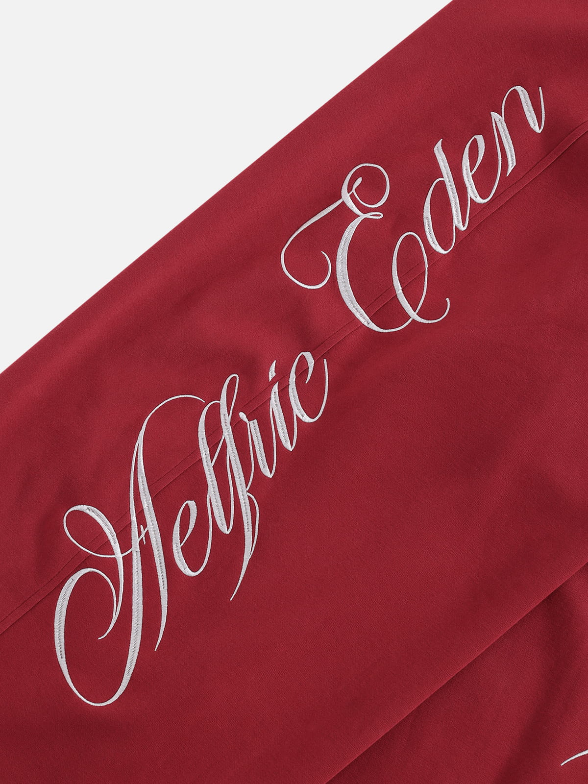Boxy Script Embroidery Hoodie Sets