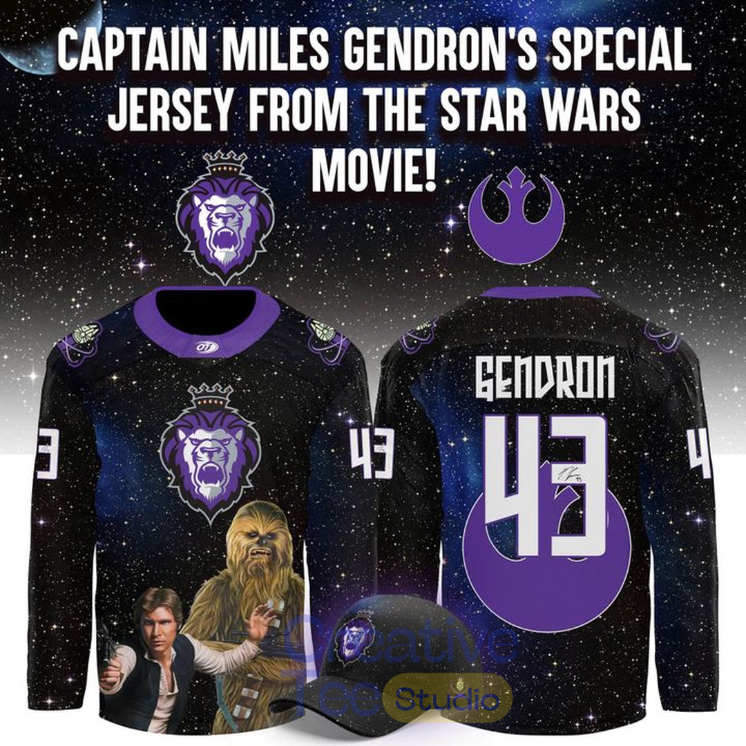 Captain Miles Gendron's Game-Worn Star Wars Custom Hockey Jersey