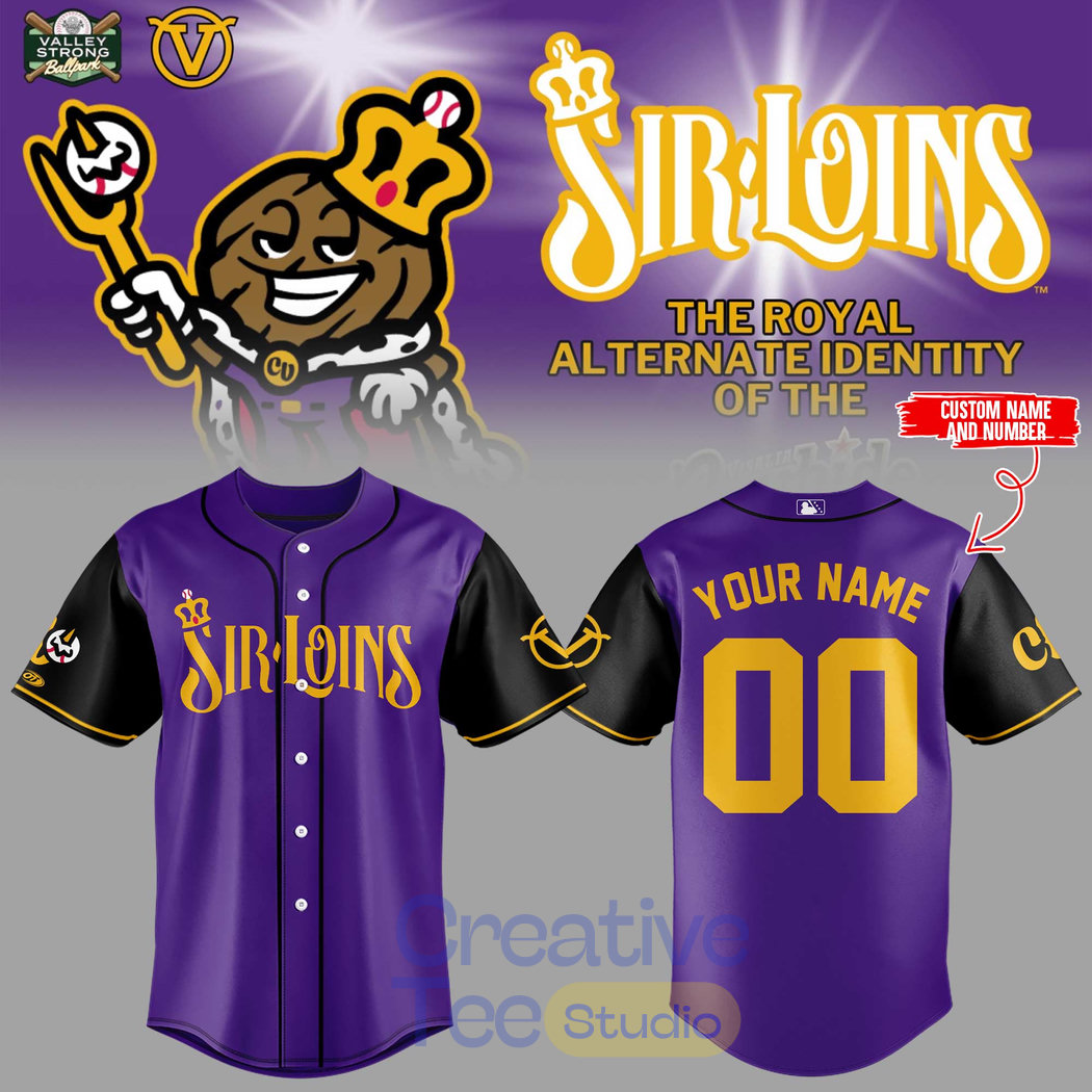 Visalia Rawhide Central Valley Sir Loins Custom Baseball Jersey