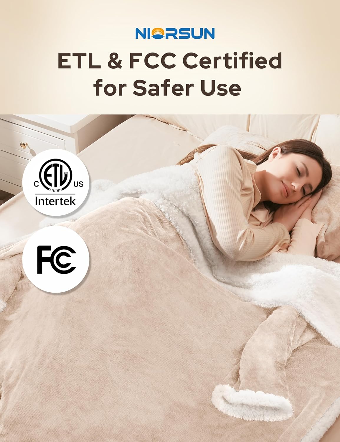 Heated Blanket Throw with Foot Pocket