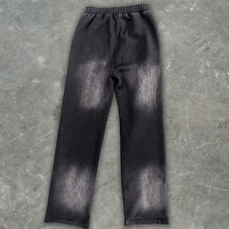 Flame Seven Casual Street Retro Washed Two-piece Suit