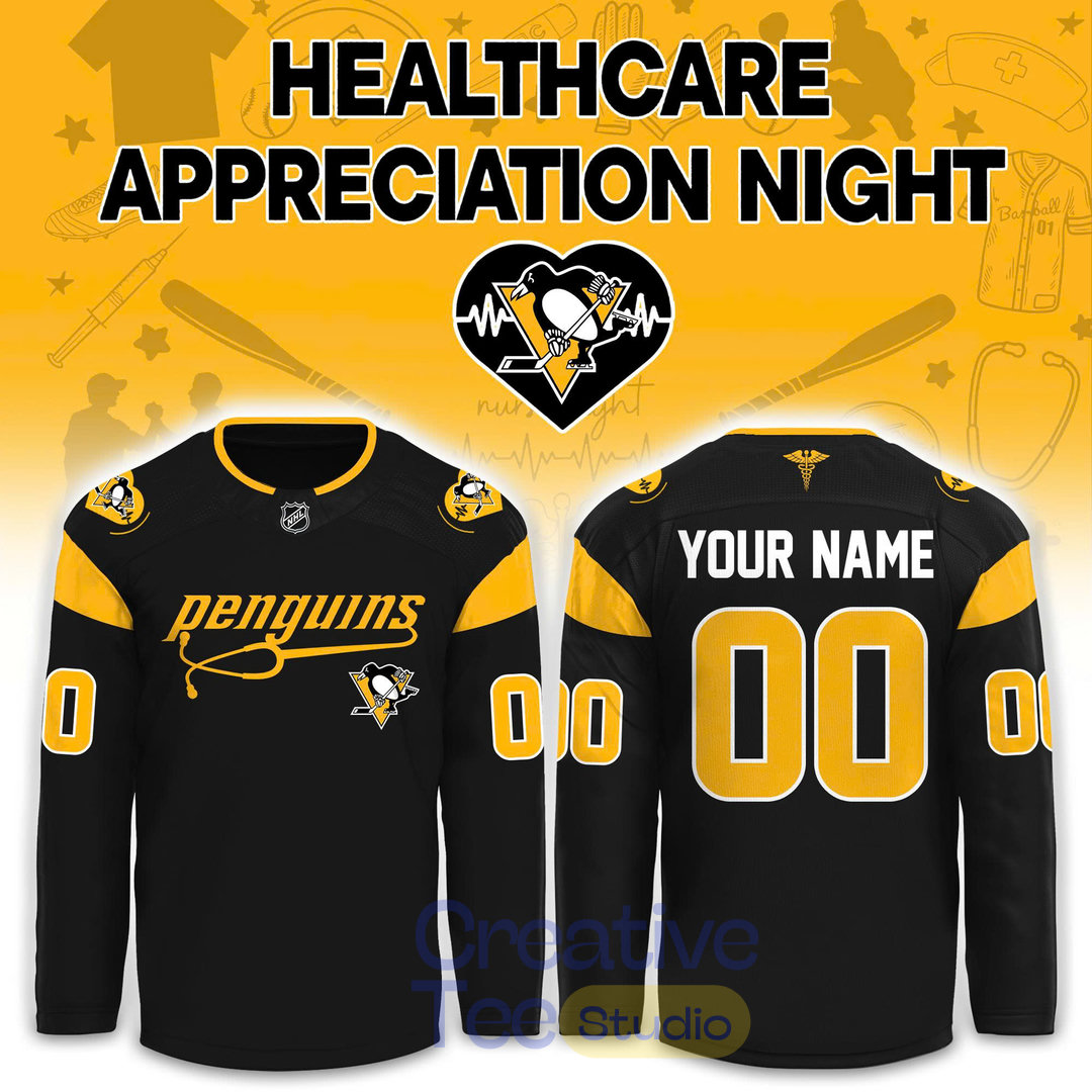 Pittsburgh Penguins Healthcare Appreciation Night 2026 Custom Hockey Jersey Pittsburgh Penguins Healthcare Appreciation Night 2026 Custom Hockey Jersey