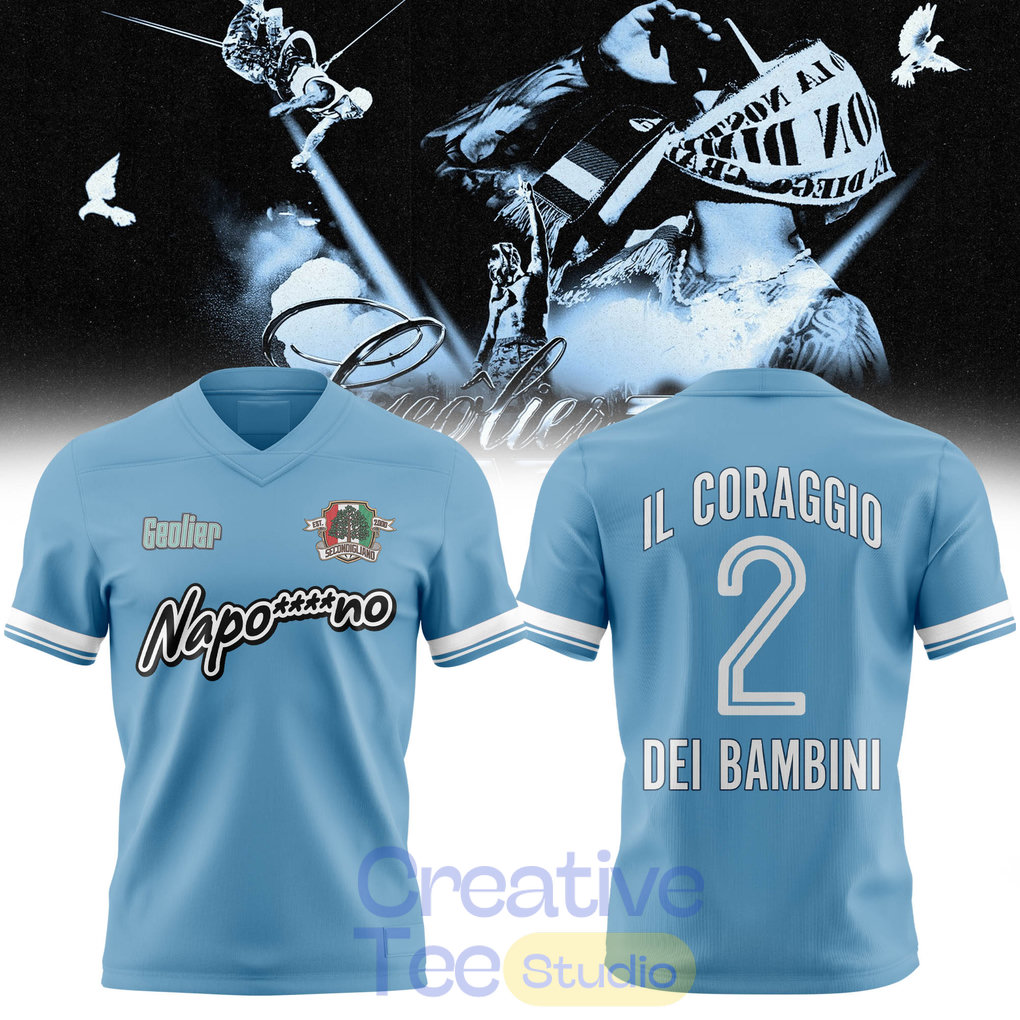 Geolier: Stadi & Summer Festival Tour 2026 Exclusive Football Jersey – Napoletano Edition Geolier: Stadi & Summer Festival Tour 2026 Exclusive Football Jersey – Napoletano Edition