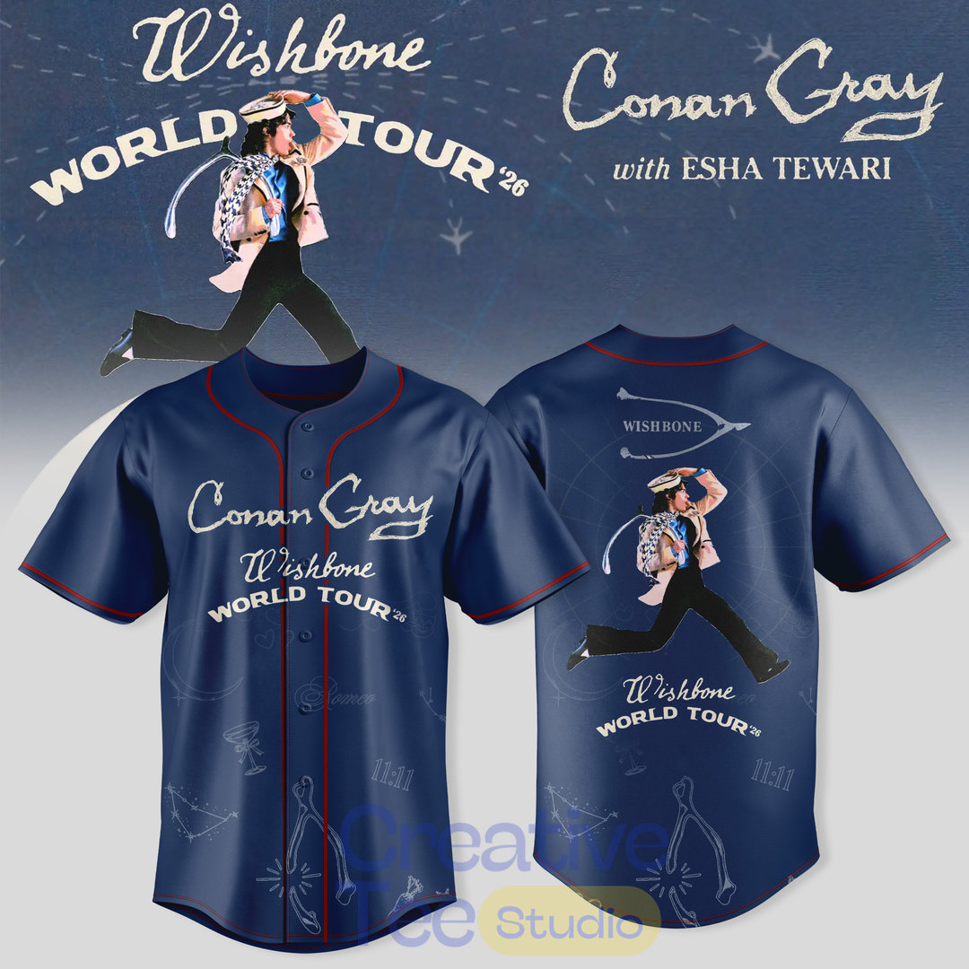Conan Gray: Wishbone World Tour 2026 Special Baseball Jersey Conan Gray: Wishbone World Tour 2026 Special Baseball Jersey