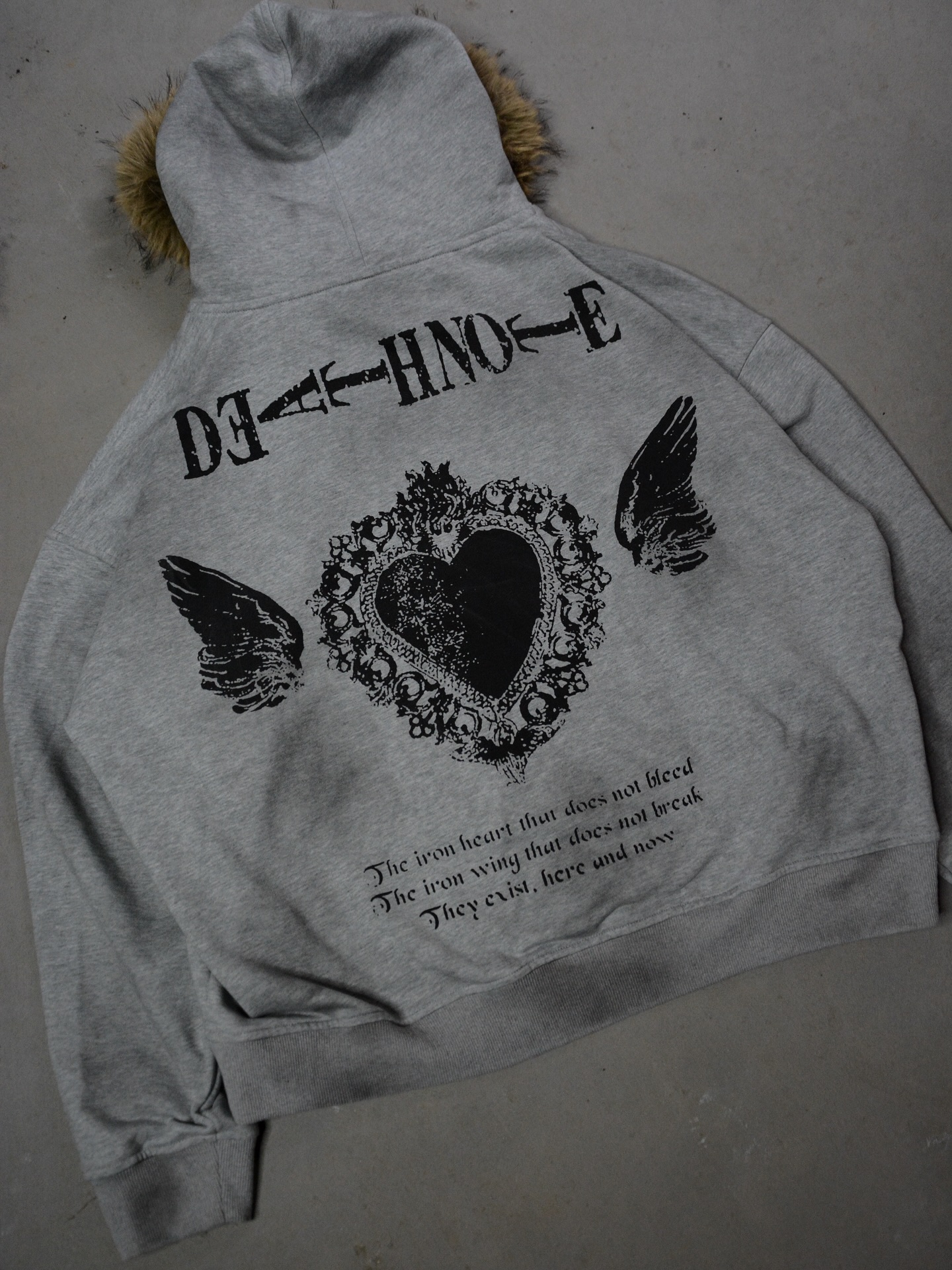 FAUX FUR MISA ZIP UP HOODIE | DEATH NOTE