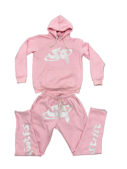  Print Hoodie Sweatpants Two Piece Set