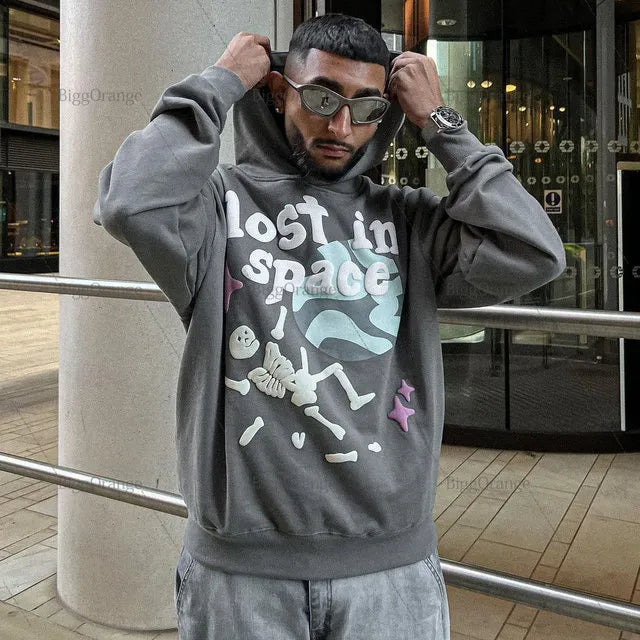 New Street puff print hoodies 3D Y2k Clothes Tops Sweatshirt Women Goth Streetwear Grunge Harajuku Clothing Oversized Hoodie