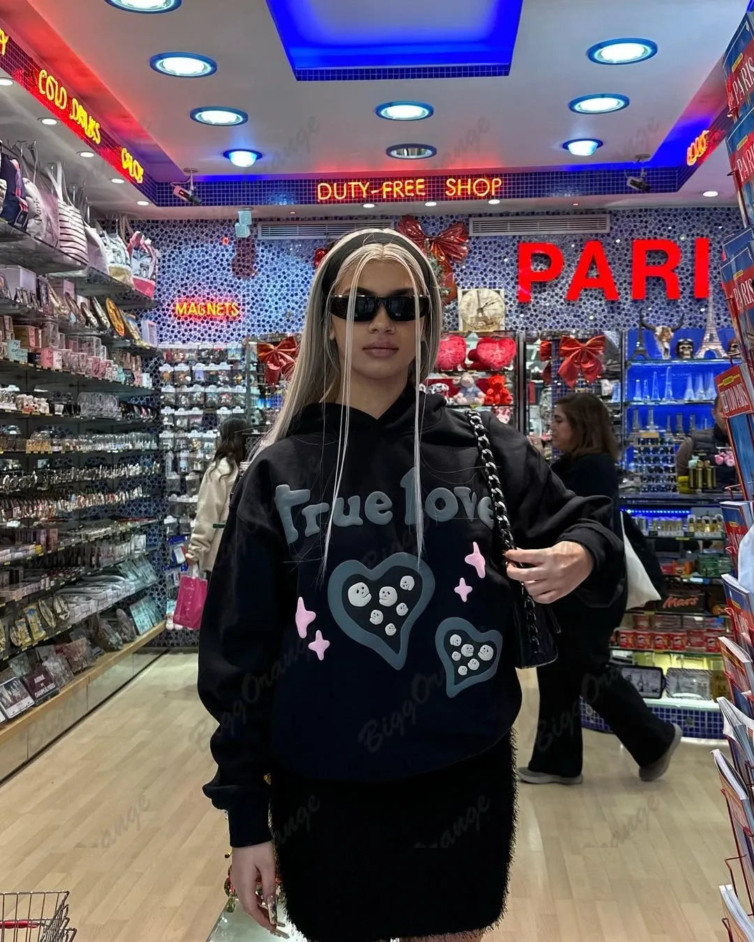 New Street puff print hoodies 3D Y2k Clothes Tops Sweatshirt Women Goth Streetwear Grunge Harajuku Clothing Oversized Hoodie