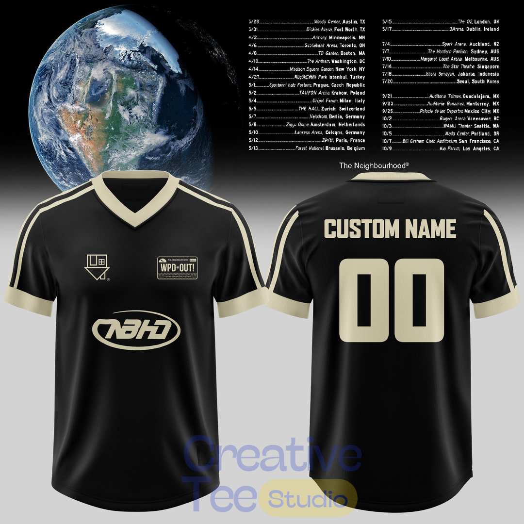 The Neighbourhood: THE WOURLD TOUR 2026 Customize Football Jersey The Neighbourhood: THE WOURLD TOUR 2026 Customize Football Jersey
