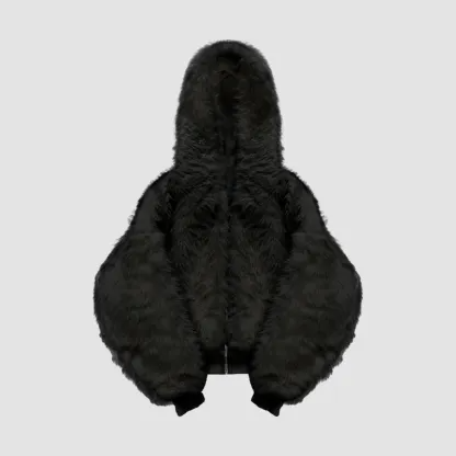 2025 YETI FUR REVERSIBEL ZIP HOODIE JACKET